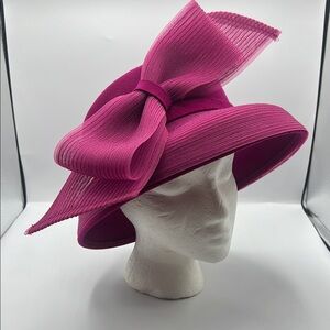 Mysha Sophisticated Fuchsia Sculptural Bow Kentucky Derby Hat